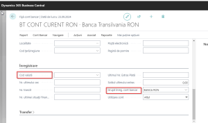 Sistem-ERP-Business-Central-Fisa-cont-bancar-Tab-Inregistrare-