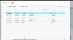 Business-Central-Inventar-fizic-evidenta-intrari-articol