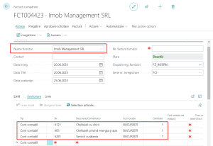 Dynamics-Business-Central-Factura-cumparare-cod-cumparare-recurenta-introdus-automat