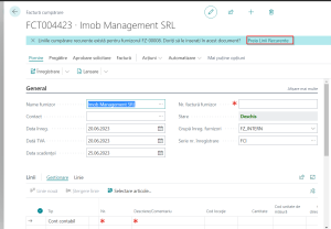 Dynamics-Business-Central-Factura-cumparare-cod-cumparare-recurenta-optiunea-intreaba-