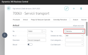 Dynamics-Business-Central-Fisa-articol-serviciu