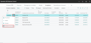 Dynamics-Business-Central-Lista-comenzi-selectare-multipla