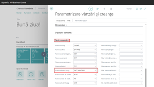 Dynamics Business Central - Asignare Serie Numerică în Vânz si Creante