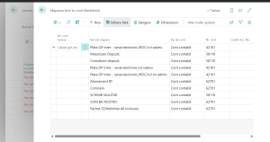 Dynamics Business Central - Bankfeed - Mapare text la cont