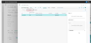 Dynamics Business Central - Afișare livrare din comanda de vânzare