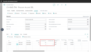 Dynamics Business Central - Comanda vanzare după anulare livrare