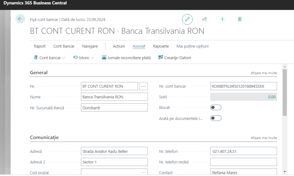 Sistem-ERP-Business-Central-Fisa-cont-bancar - Elian Solutions