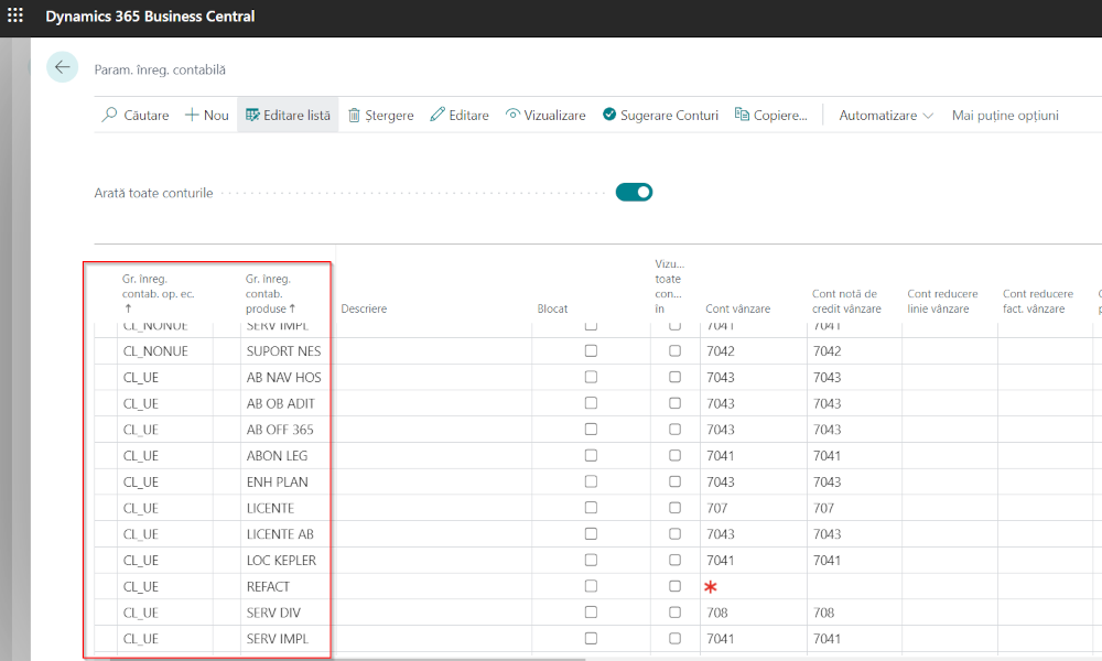 Dynamics-Business-Central-Parametrizare-inregistrare-contabila - Elian Solutions