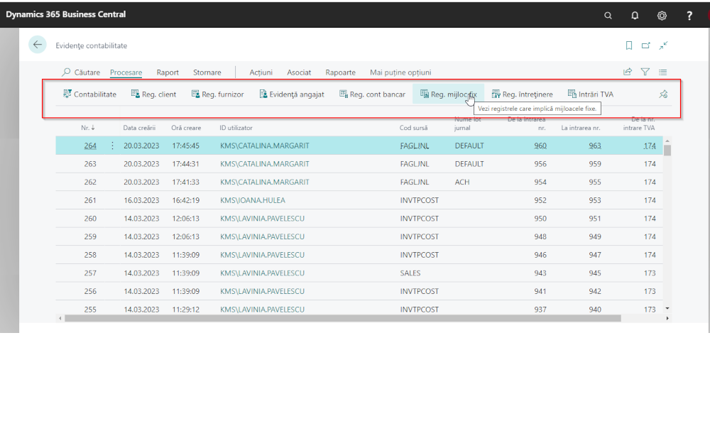 Business-Central-Acces-tabele-asociate-intrari-evidente-contabilitate - Elian Solutions