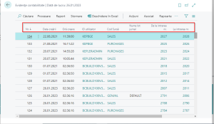 Dynamics Business Central - Evidente-contabile-trasabilitate