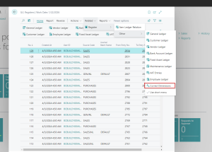 Dynamics Business Central - GL Registers - Access to Correct Dimensions Procedure