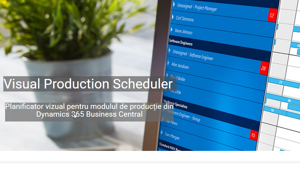 Visual Production Scheduler - pentru Dynamics Business Central