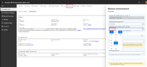 Dynamics Business Central - Restore the production database